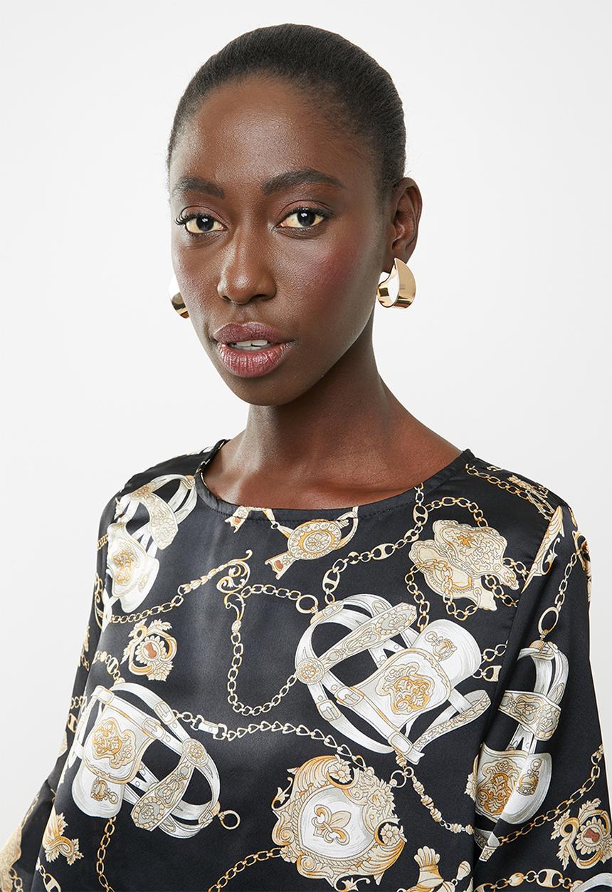 Revenge - Flutter sleeve top - multi 