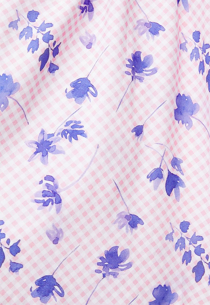 Superbalist - Halter neck floral check cami - pink & blue