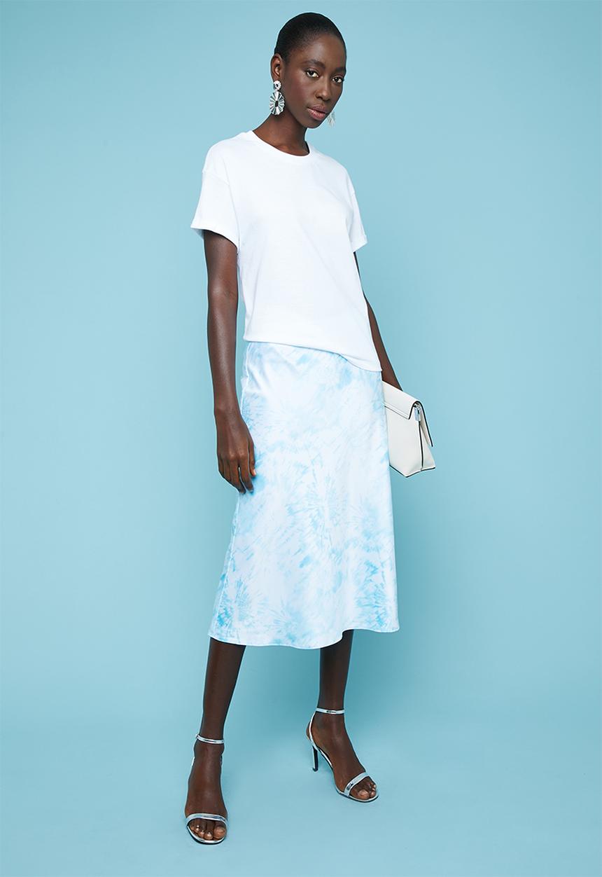 Superbalist - Boxy tee with roll up sleeve - white