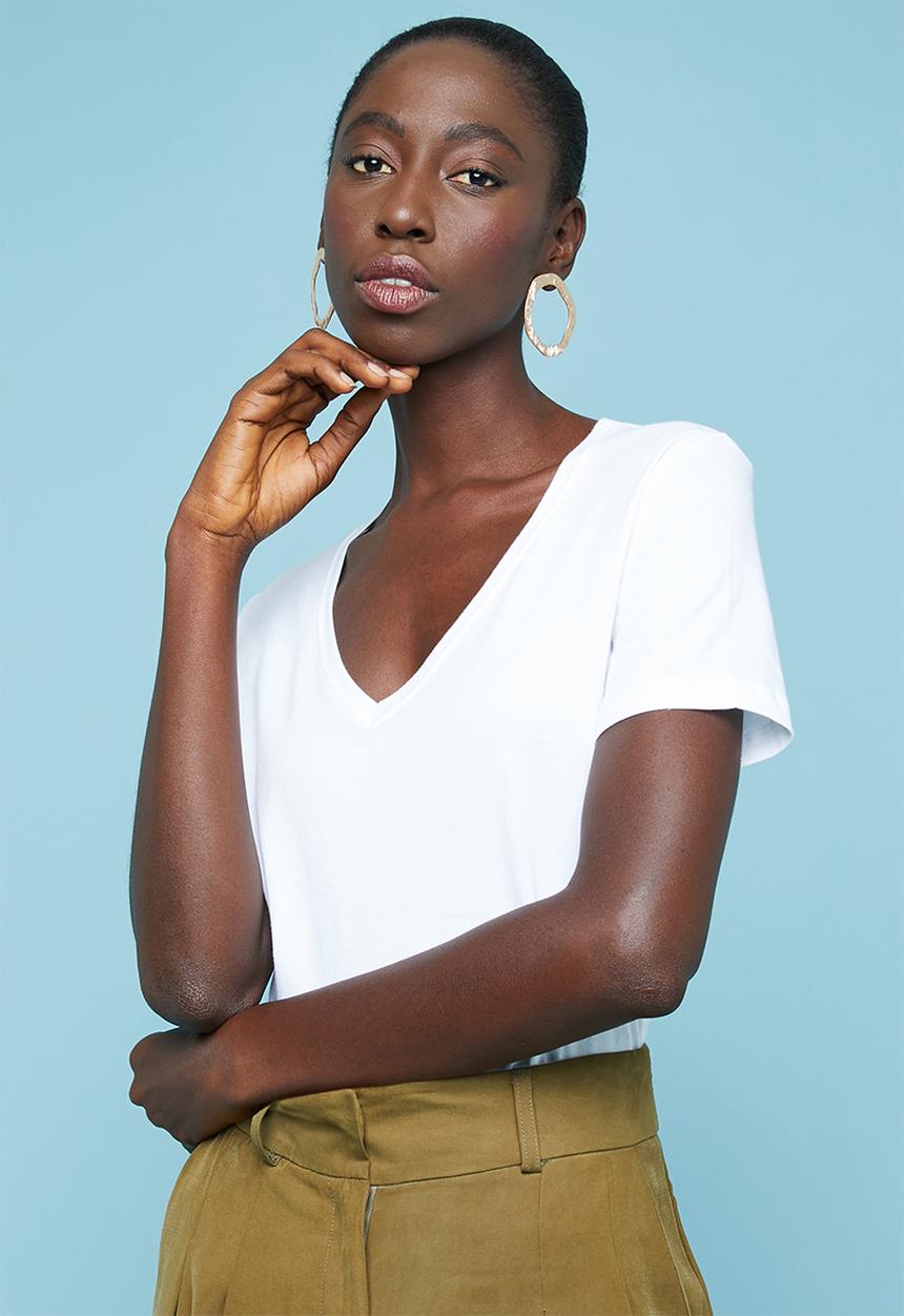 Superbalist - Single V-neck tee - white