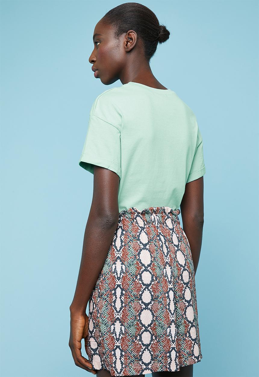 Superbalist - Boxy tee with roll up sleeve - green