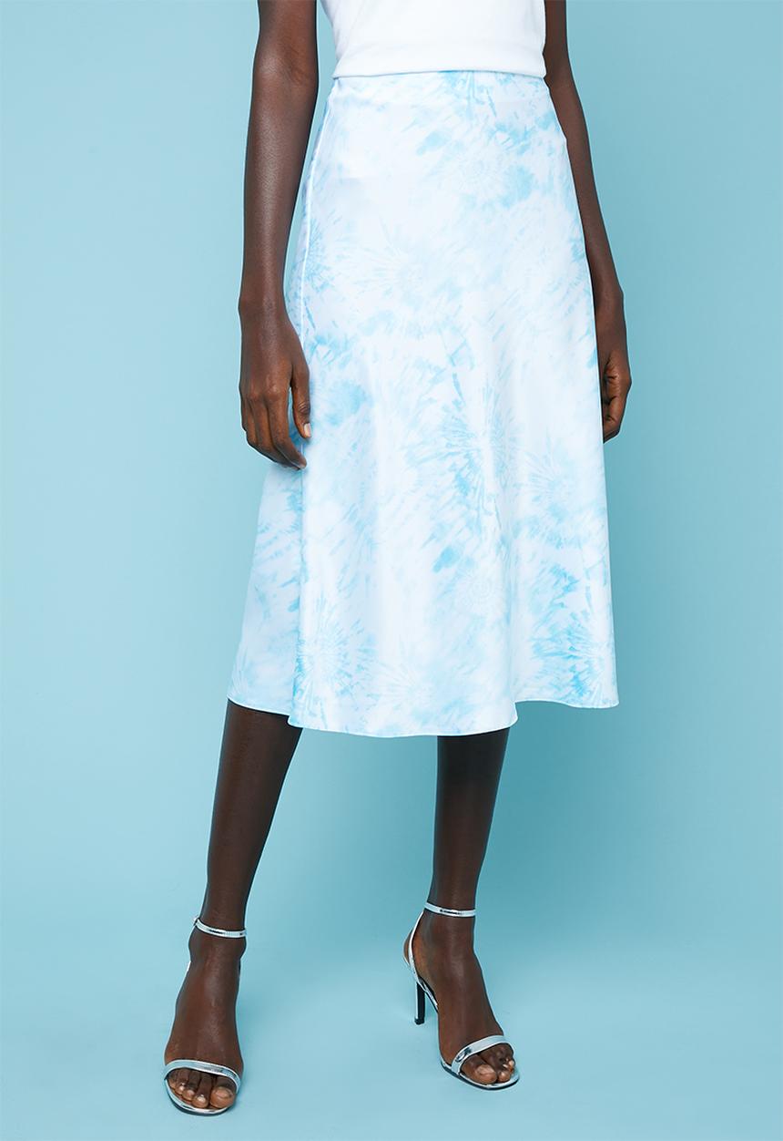 Superbalist - Tie dye midi skirt - blue