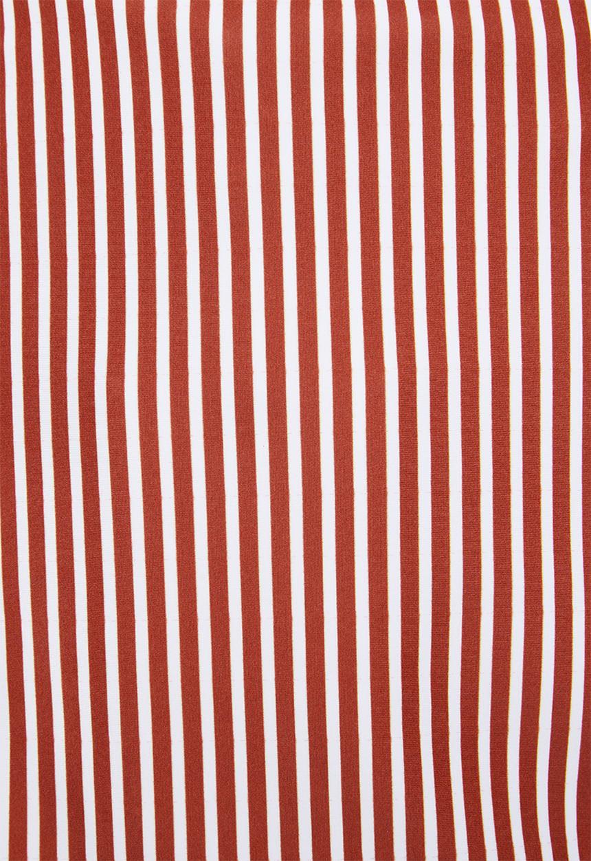 Superbalist - Crop bikini top (plus) - rust and white stripe