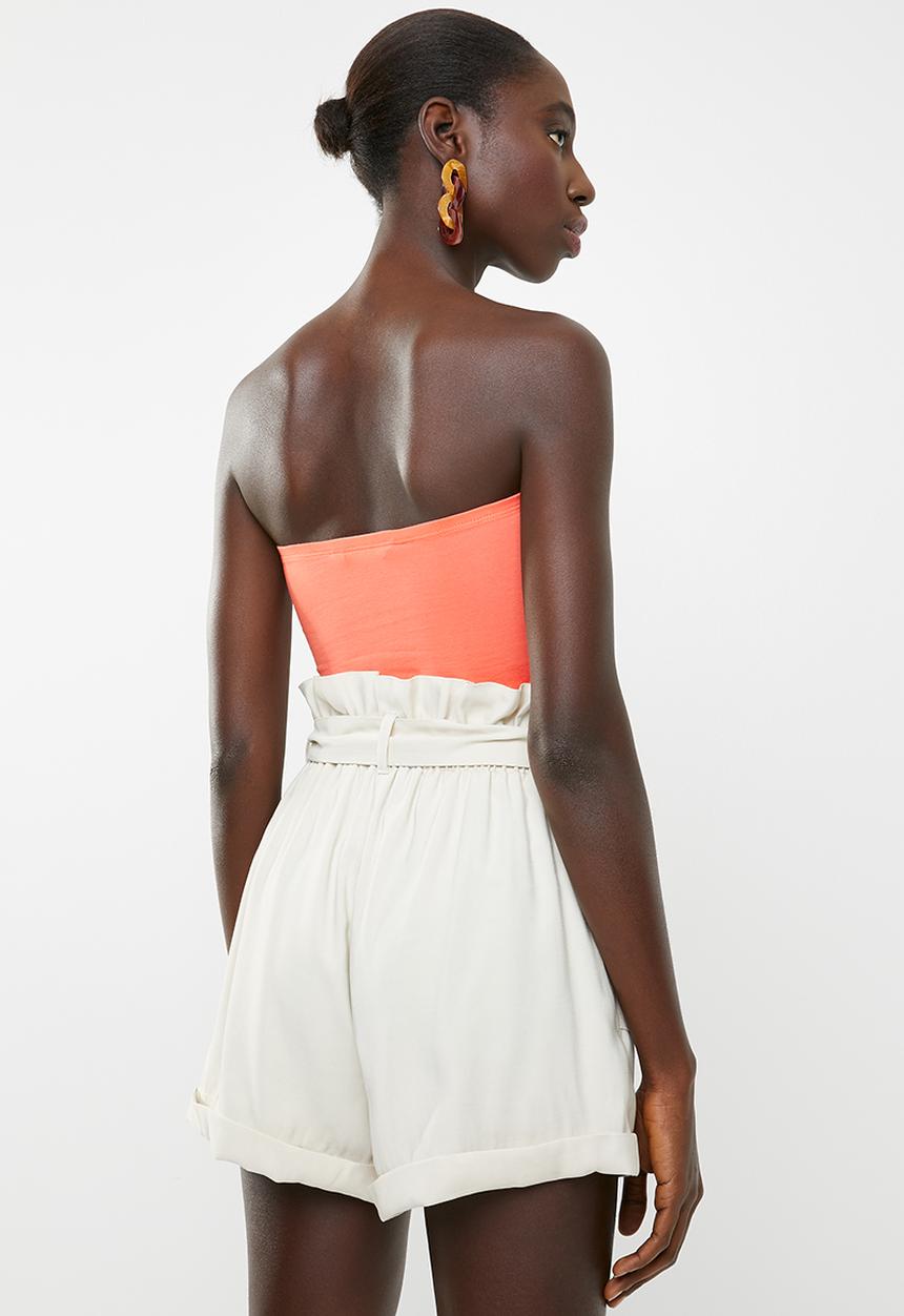 New Look - Plain boob tube - coral