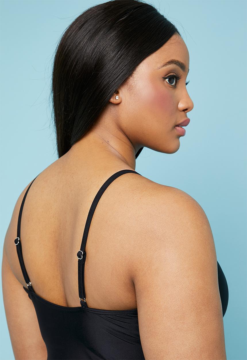 Superbalist - Deep v-neck one piece - black