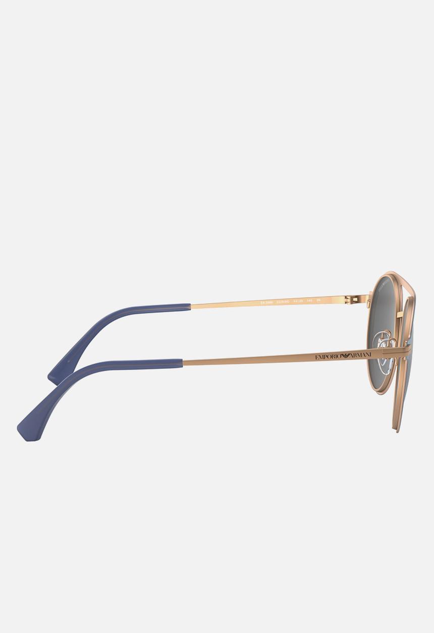 Emporio Armani - Round sunglasses 53mm - black & copper