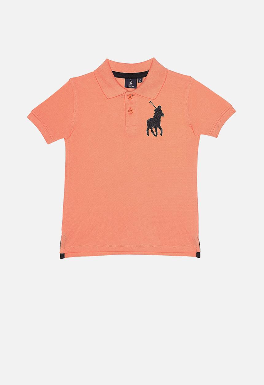 POLO - Boys austin short sleeve golfer - peach