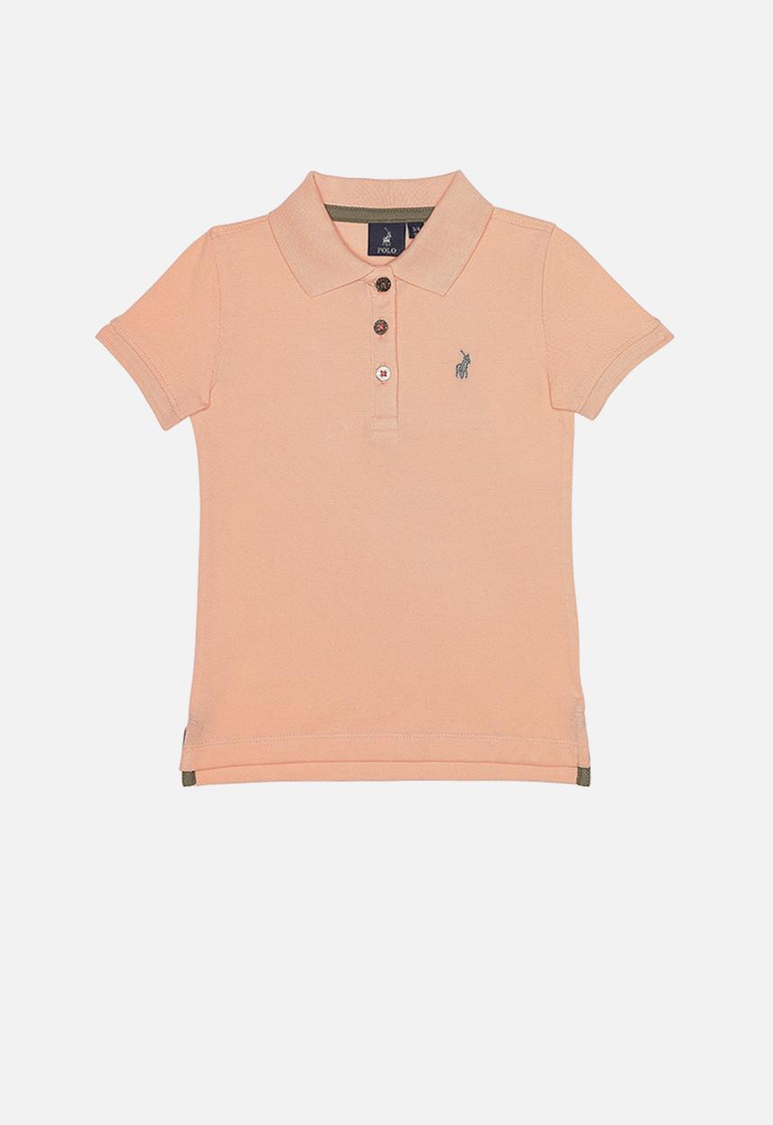 POLO - Girls nina short sleeve golfer - peach