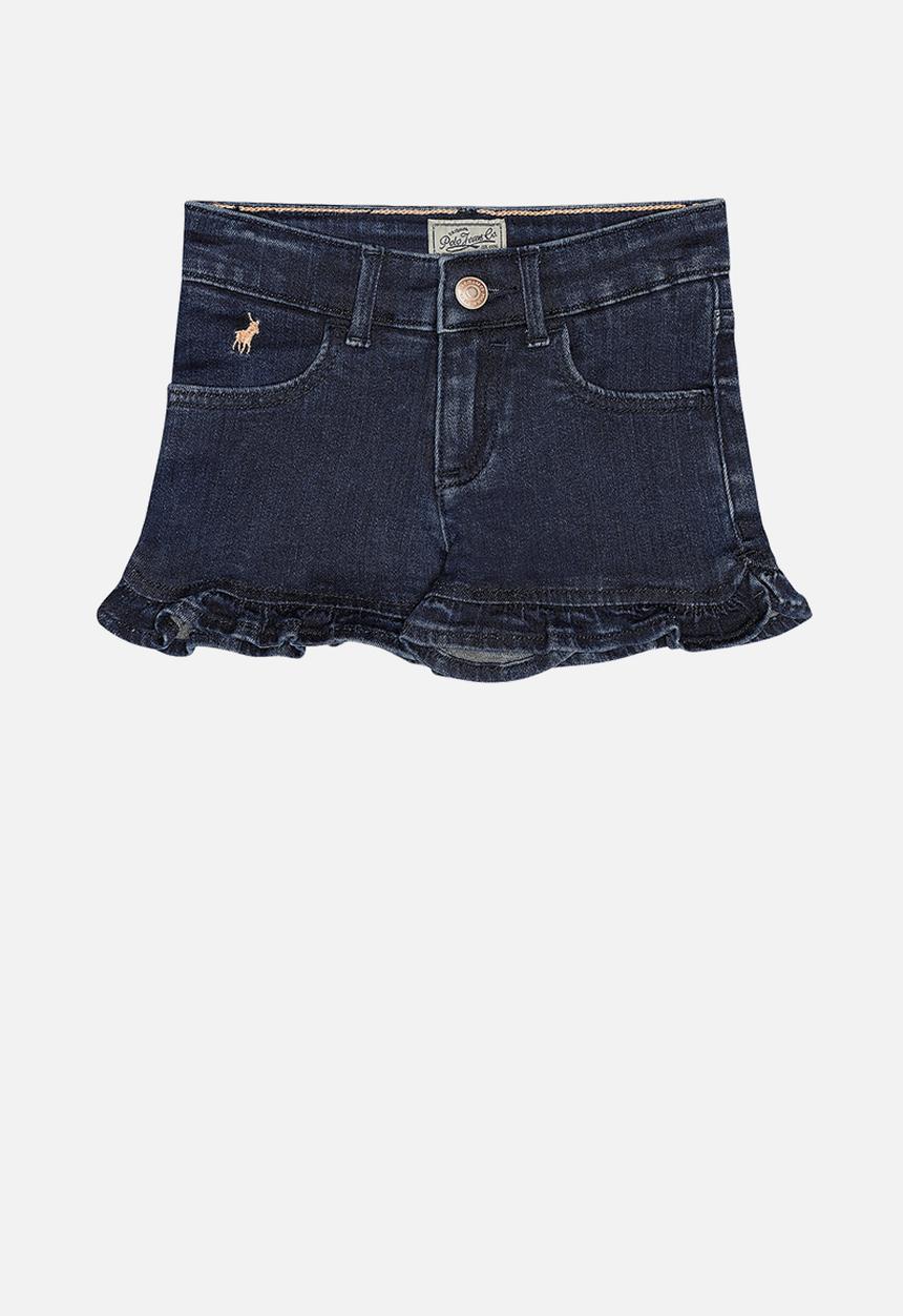 POLO - Ava frilled short - blue 