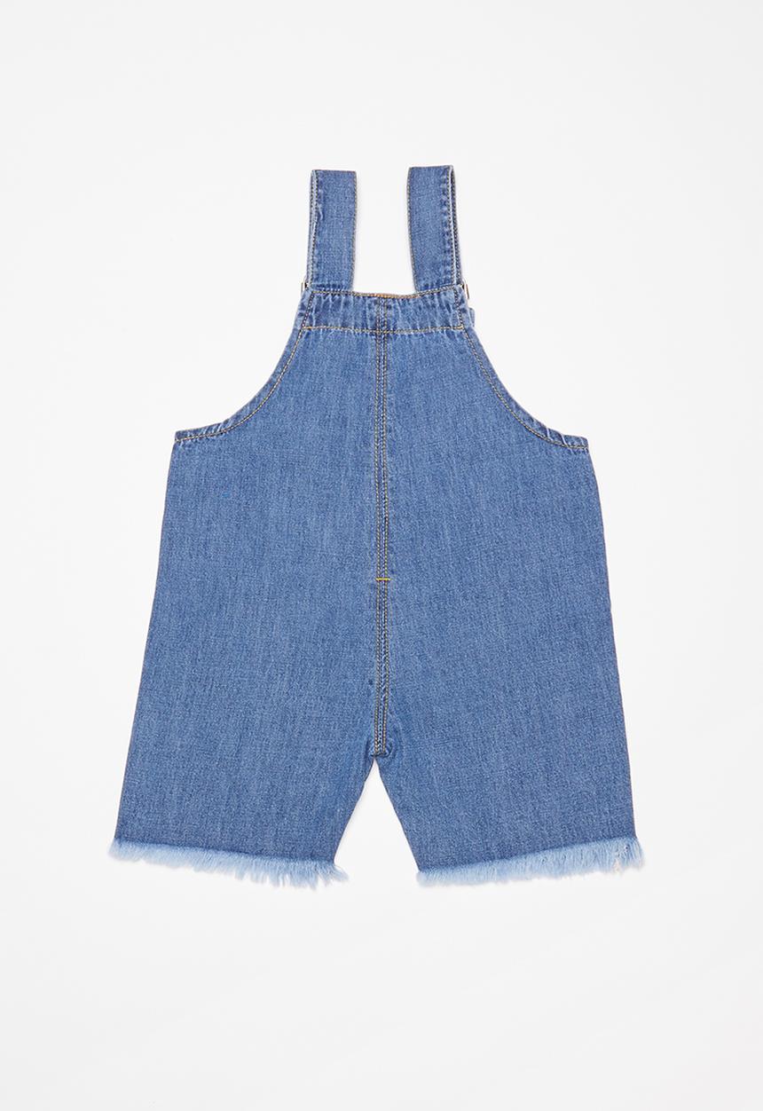 Pop Candy - Girls denim dungaree - blue