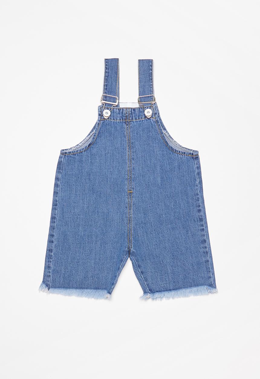 Pop Candy - Girls denim dungaree - blue