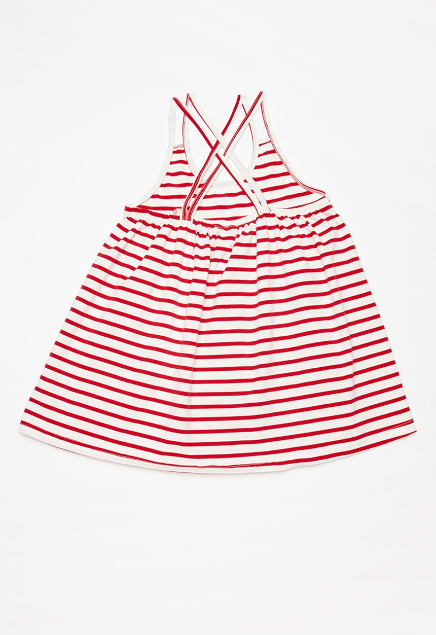 Pop Candy - Striped dress - red