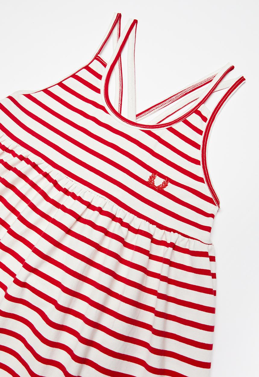 Pop Candy - Striped dress - red