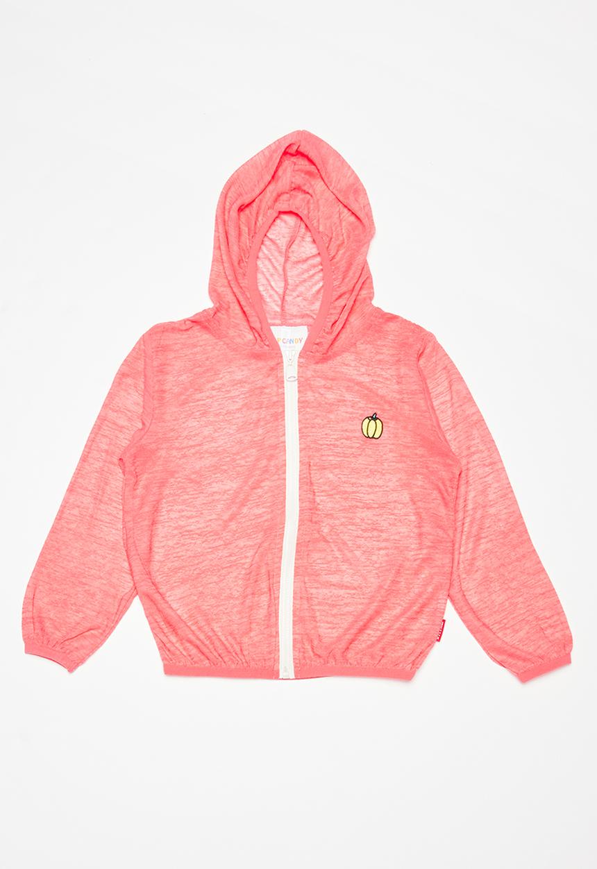 Pop Candy - Very lightweight zip through jacket - coral