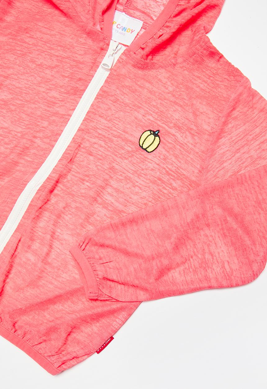 Pop Candy - Very lightweight zip through jacket - coral