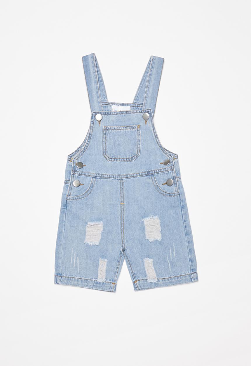 Pop Candy - Infants denim dungaree - blue