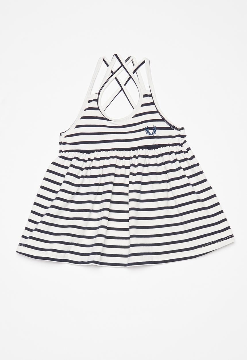 Pop Candy - Striped dress - navy & white 