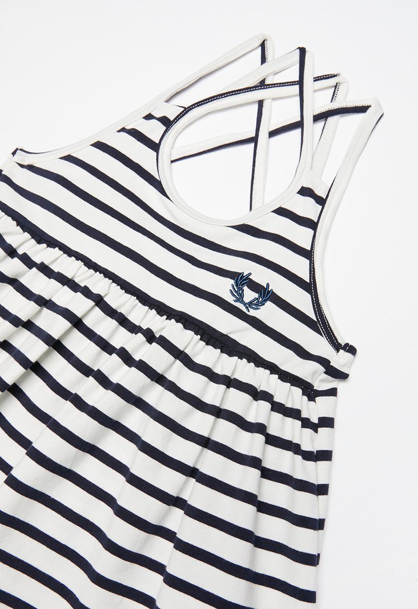 Pop Candy - Striped dress - navy & white 