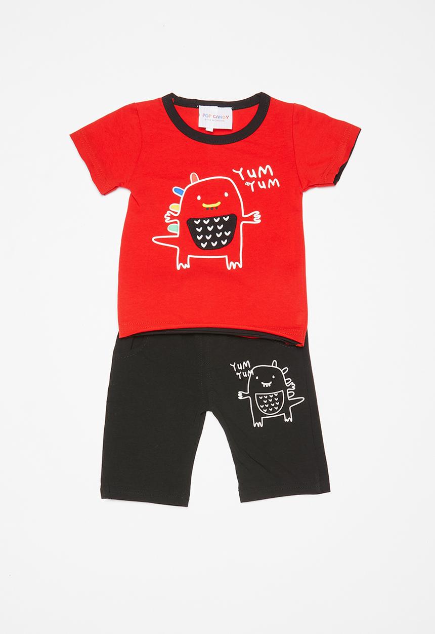Pop Candy - Infants T-shirt set - red