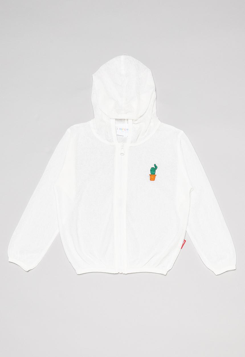 Pop Candy - Very lightweight zip through jacket - white