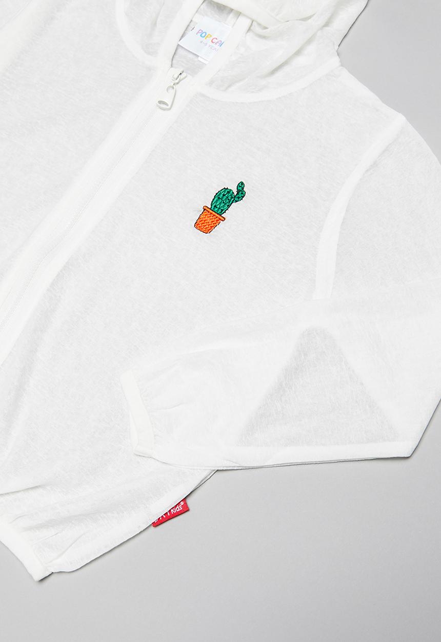 Pop Candy - Very lightweight zip through jacket - white