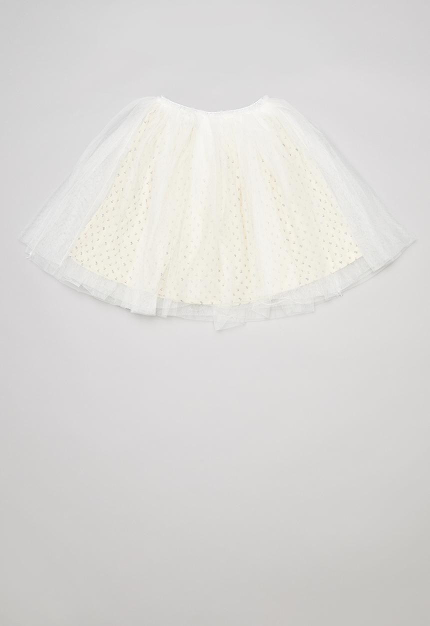 Pop Candy - Mesh skirt - white