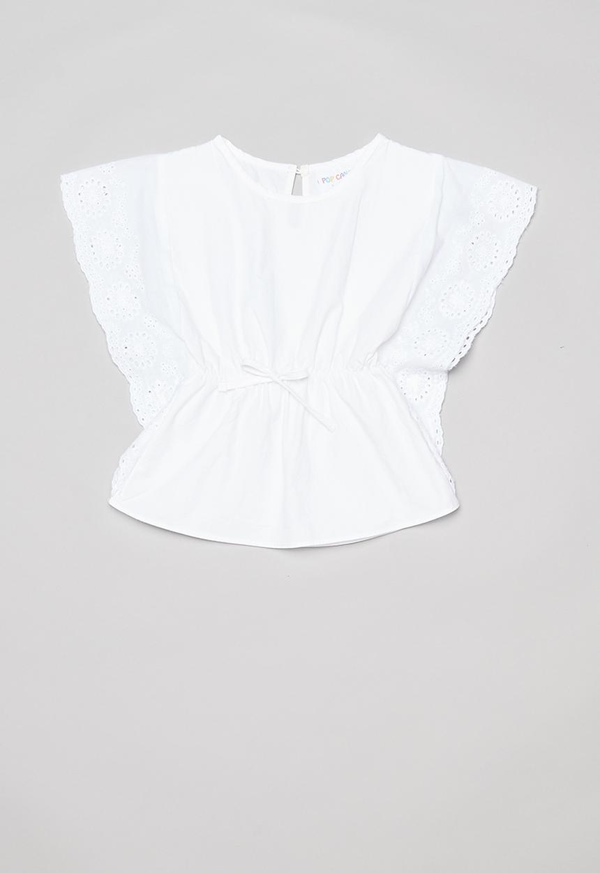 Pop Candy - Tassel detail blouse - white