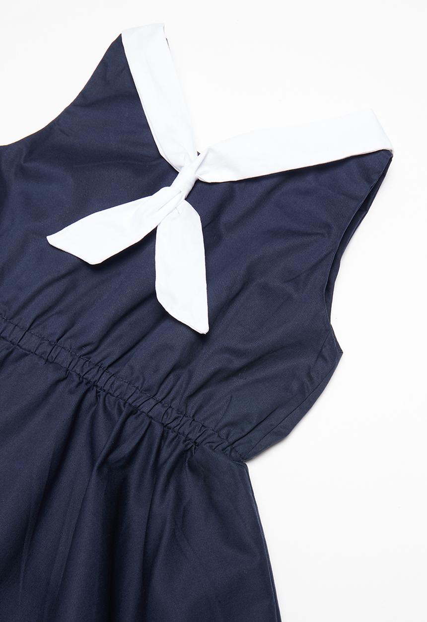 Pop Candy - Nautical dress - navy & white 