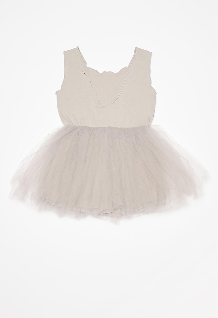 Pop Candy - Mesh combo dress - grey