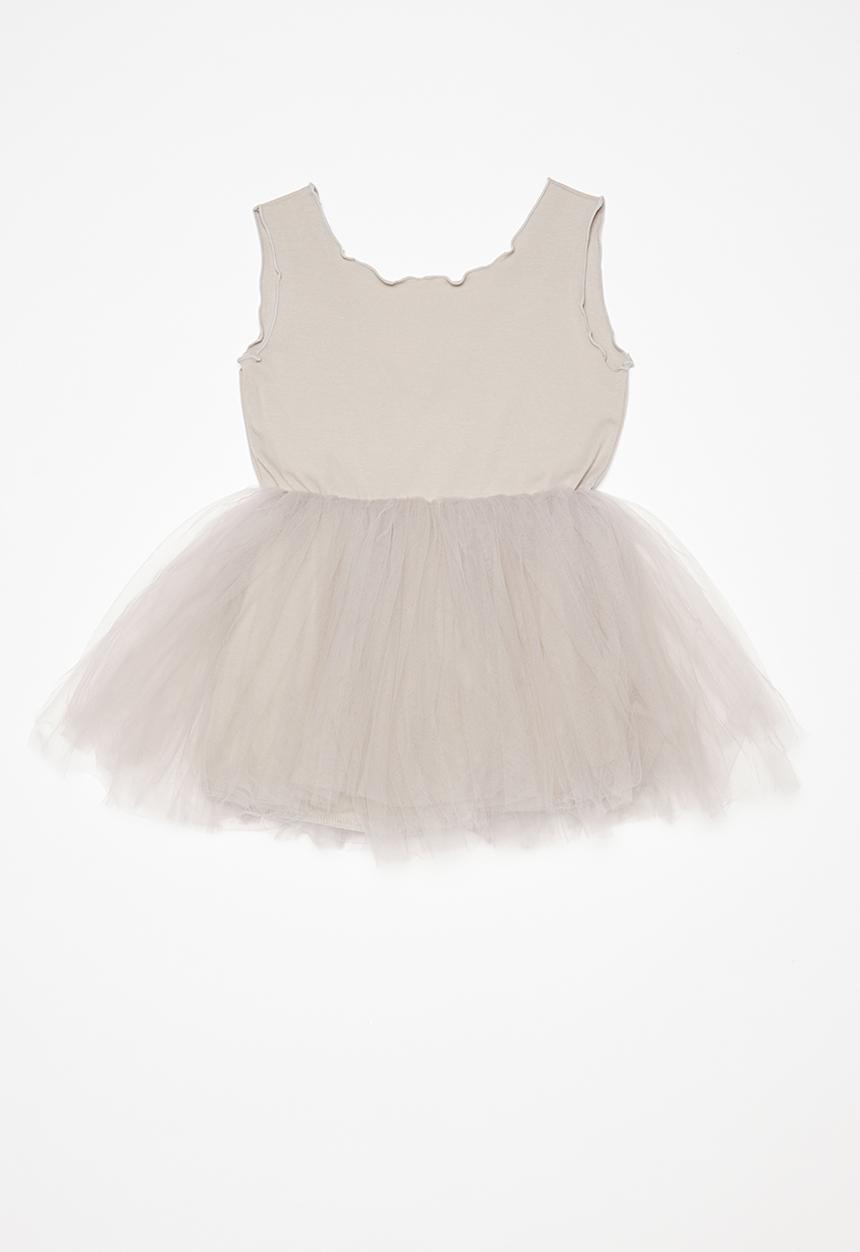 Pop Candy - Mesh combo dress - grey