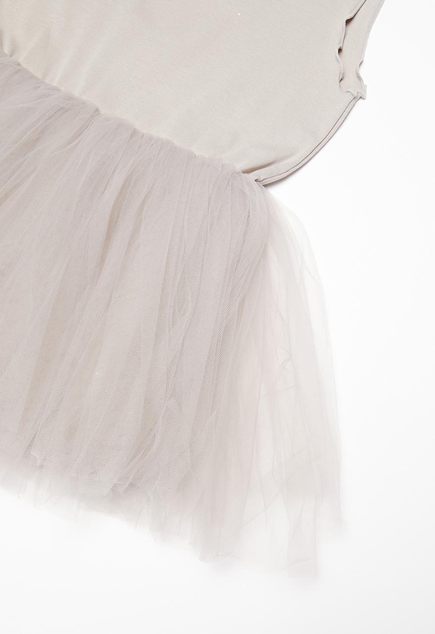 Pop Candy - Mesh combo dress - grey