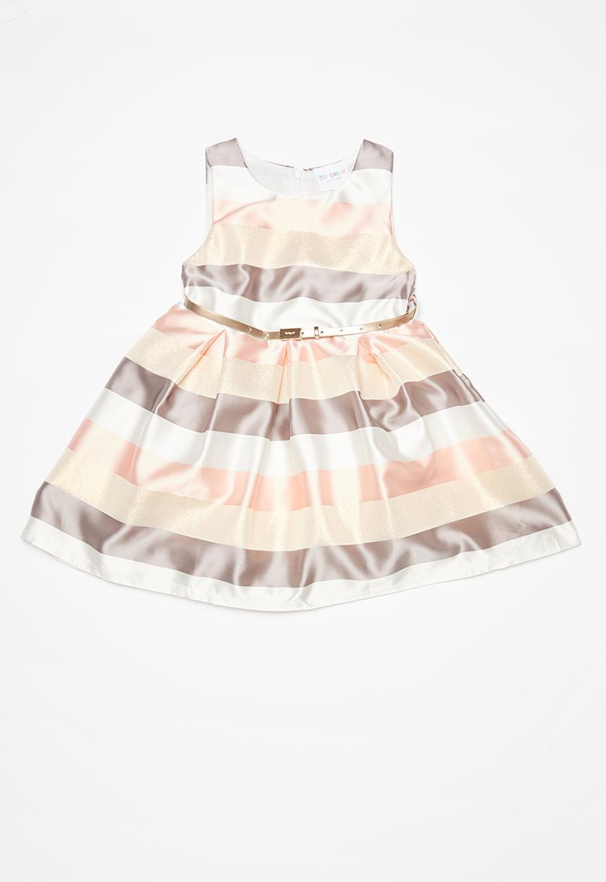 Pop Candy - Stripe Satin dress - multi