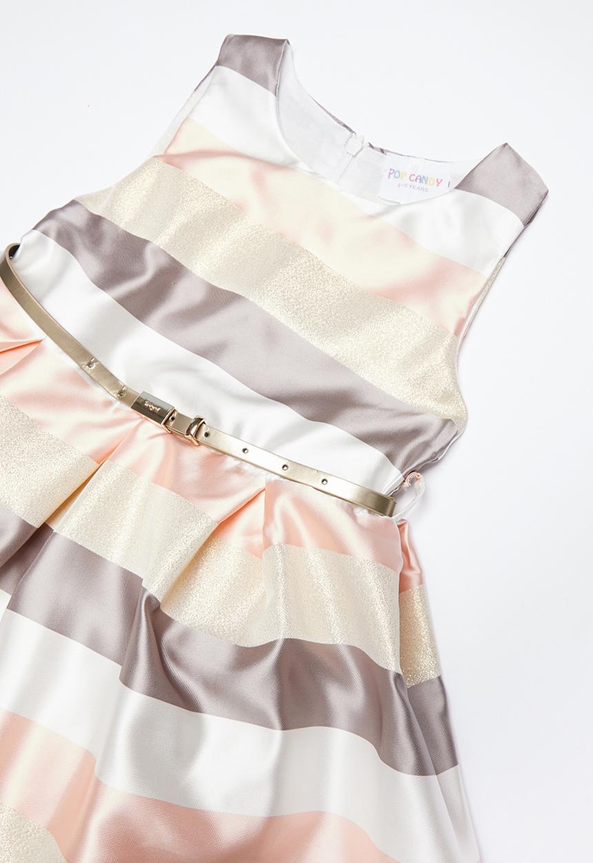 Pop Candy - Stripe Satin dress - multi