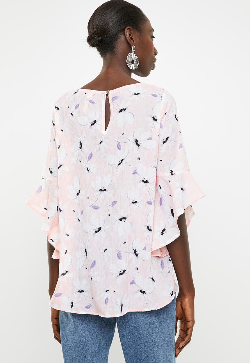 Revenge - 3/4 Sleeve top - pink