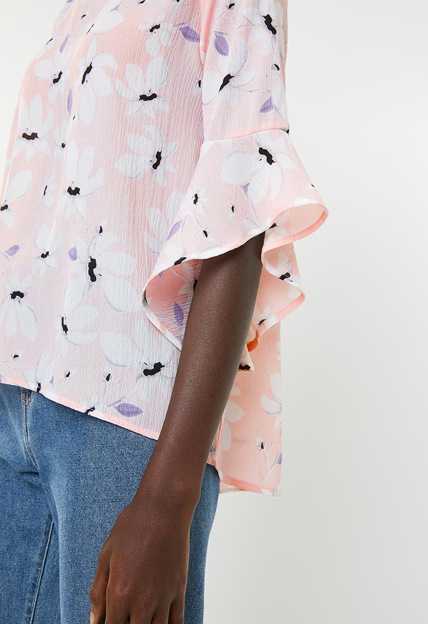 Revenge - 3/4 Sleeve top - pink