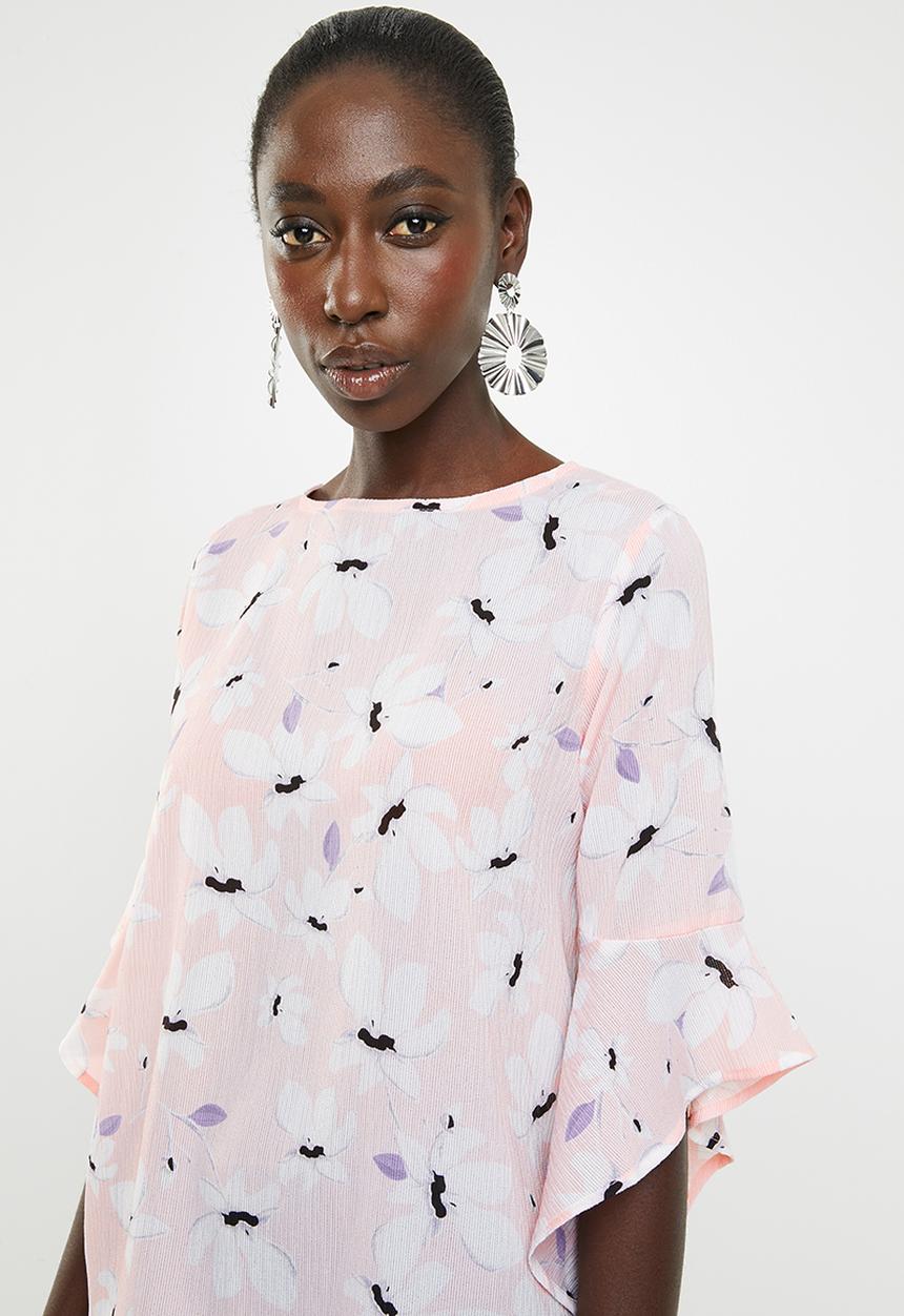 Revenge - 3/4 Sleeve top - pink