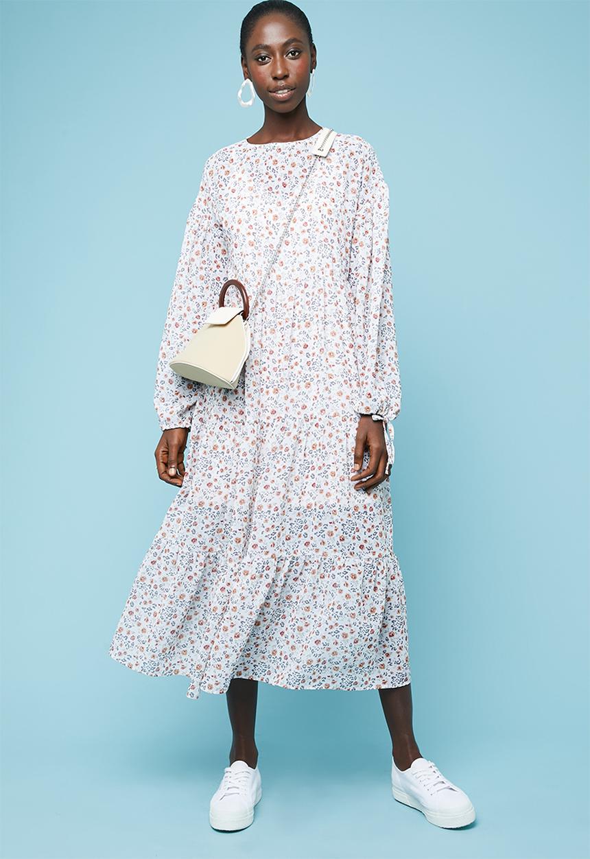 Superbalist - High neck tiered dress - multi