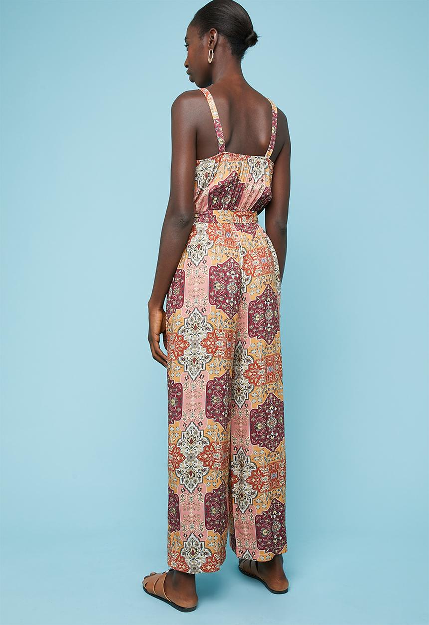 Superbalist - Printed strappy wide leg jumpsuit - multi