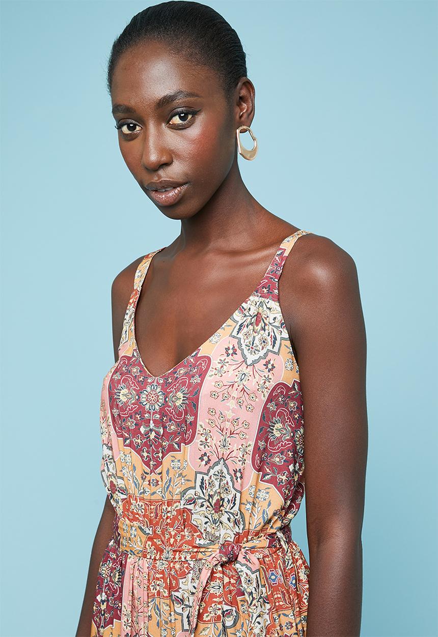 Superbalist - Printed strappy wide leg jumpsuit - multi