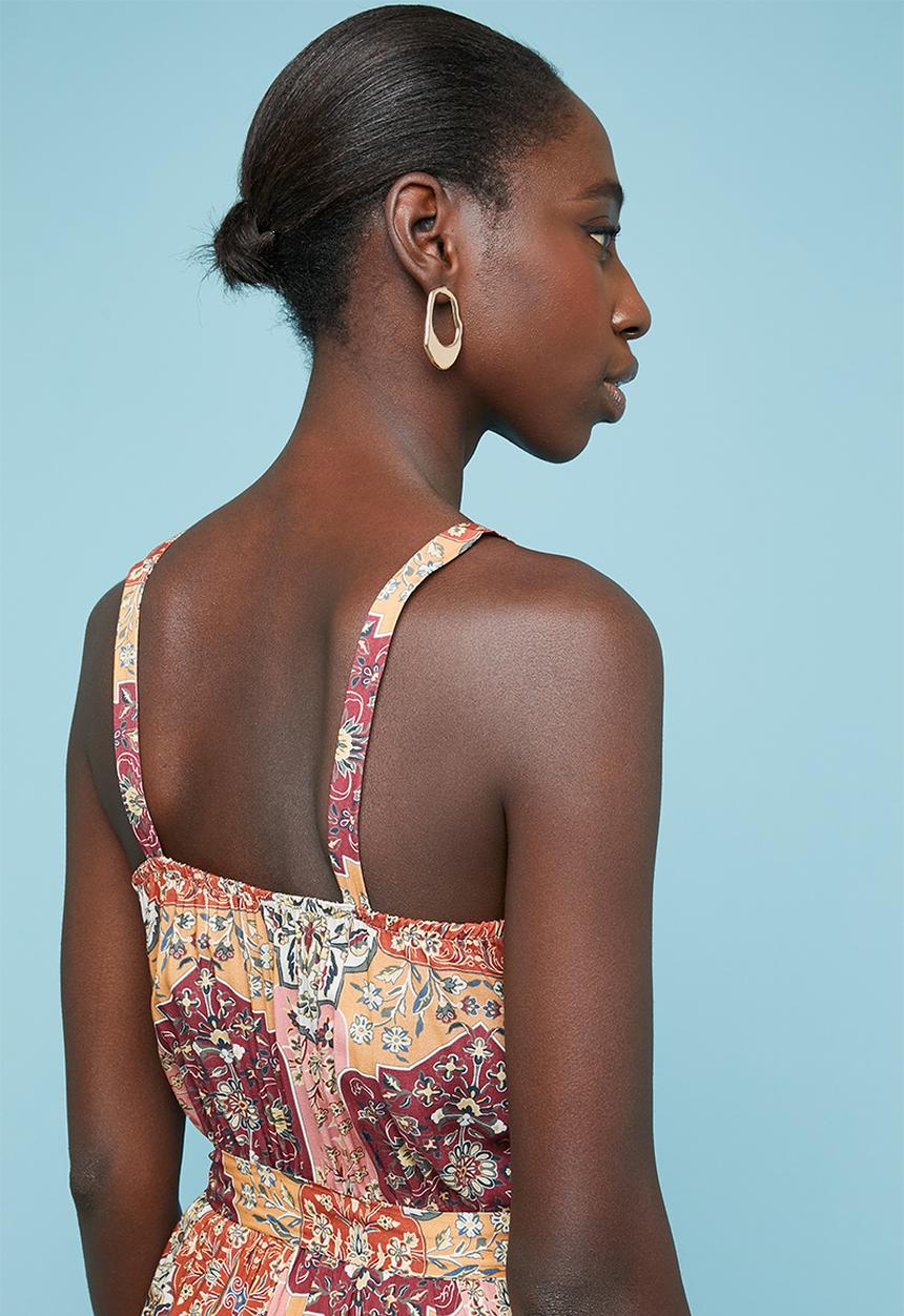 Superbalist - Printed strappy wide leg jumpsuit - multi