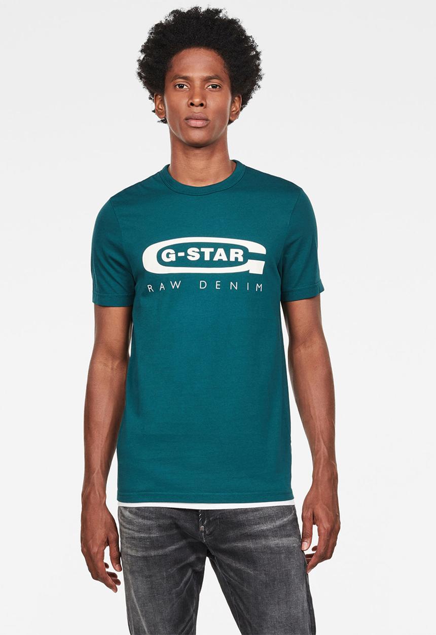 G-STAR - Graphic 4  slim fit tee - green