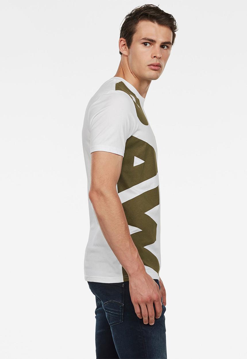 G-STAR - Graphic slim fit tee - white