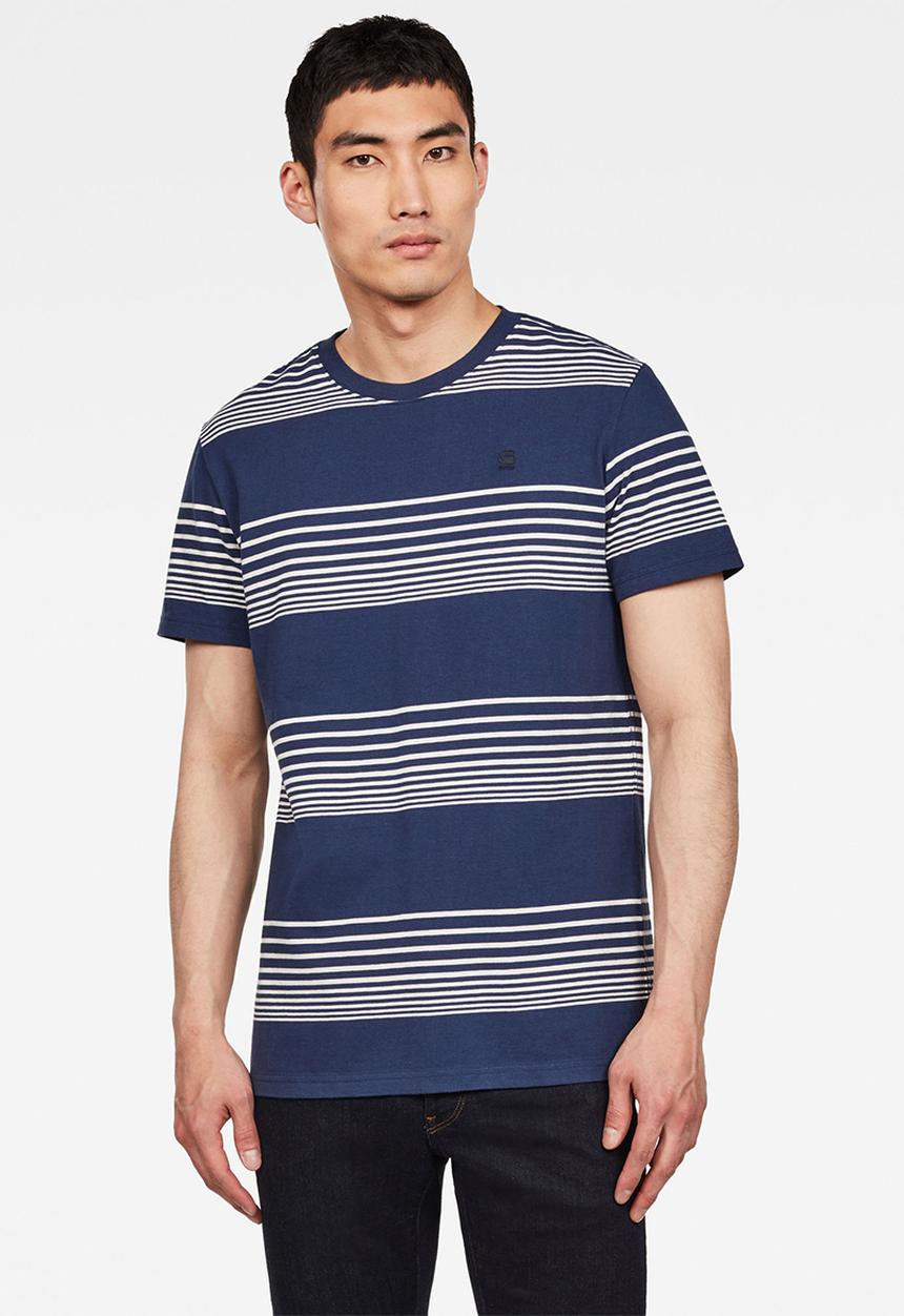 G-STAR - Loam short sleeve tee - navy & white 
