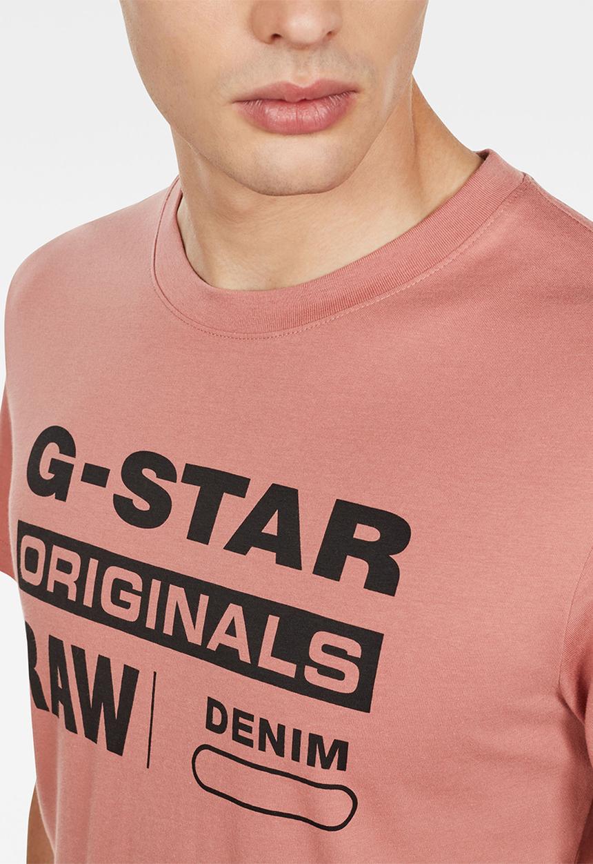 G-STAR - Graphic short sleeve - pink