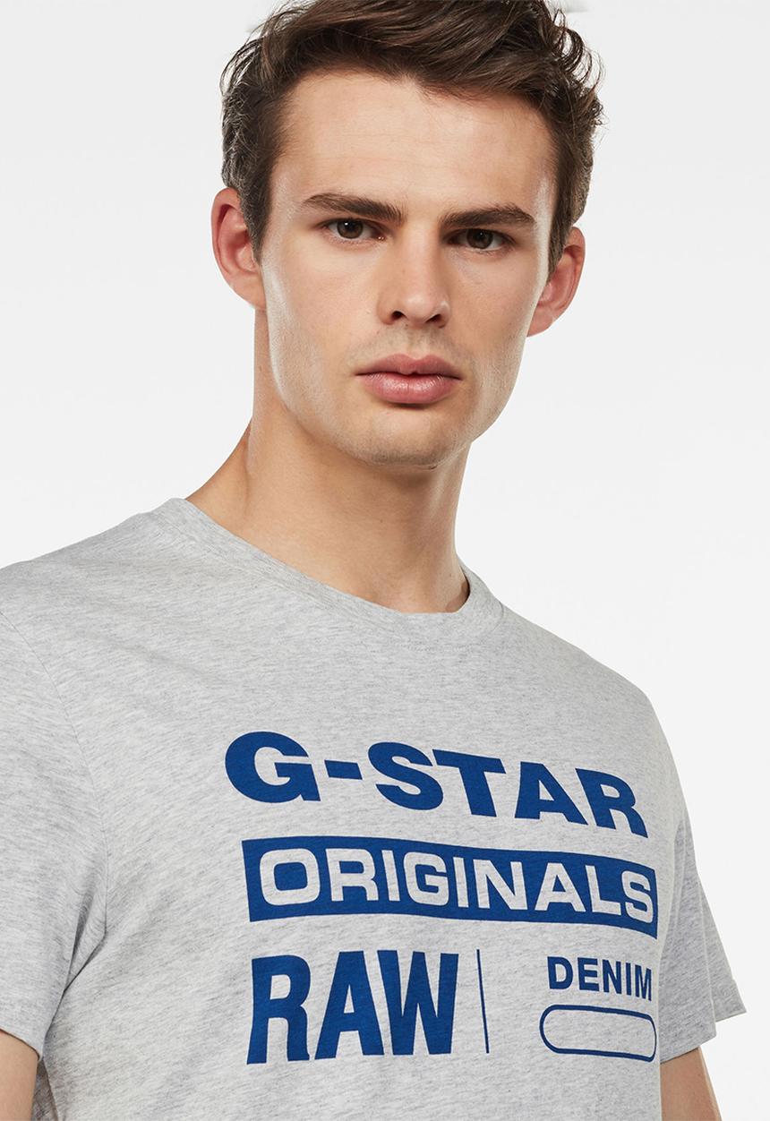 G-STAR - Graphic short sleeve tee - grey