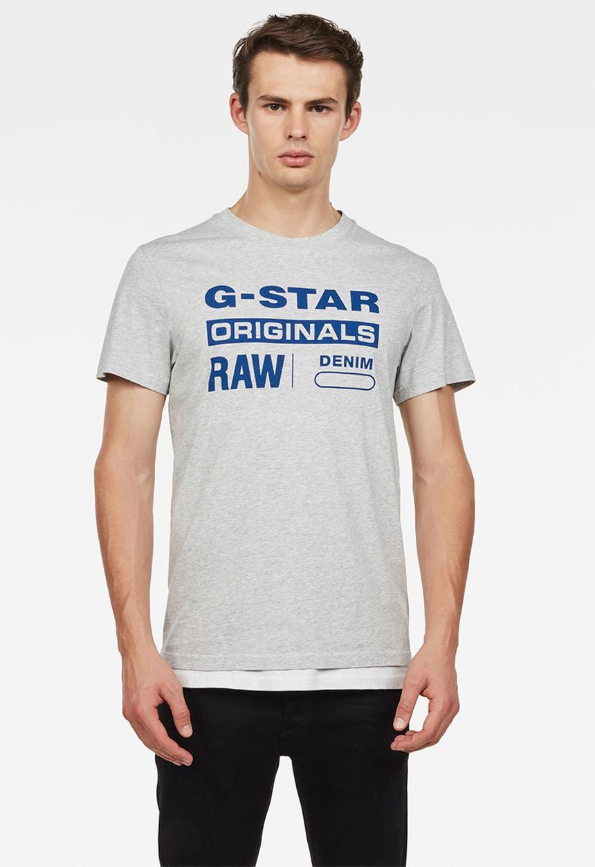G-STAR - Graphic short sleeve tee - grey