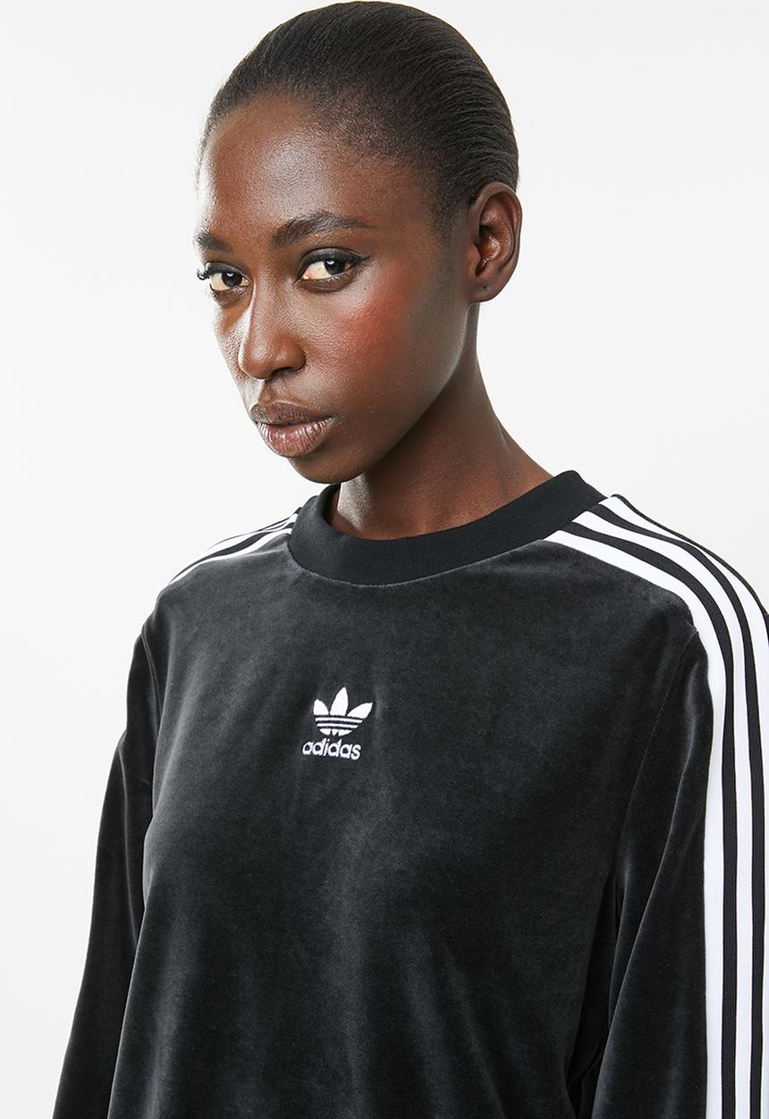adidas Originals - Lifestyle velvet sweater - black & white