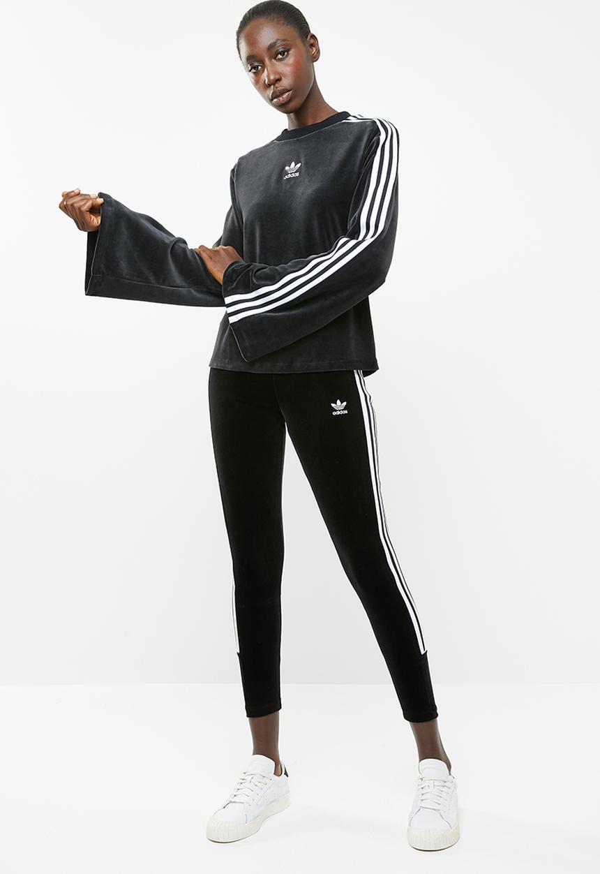 adidas Originals - Lifestyle velvet sweater - black & white