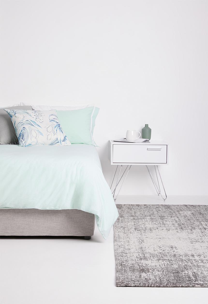 Sixth Floor - Pleat cotton duvet set - duck egg