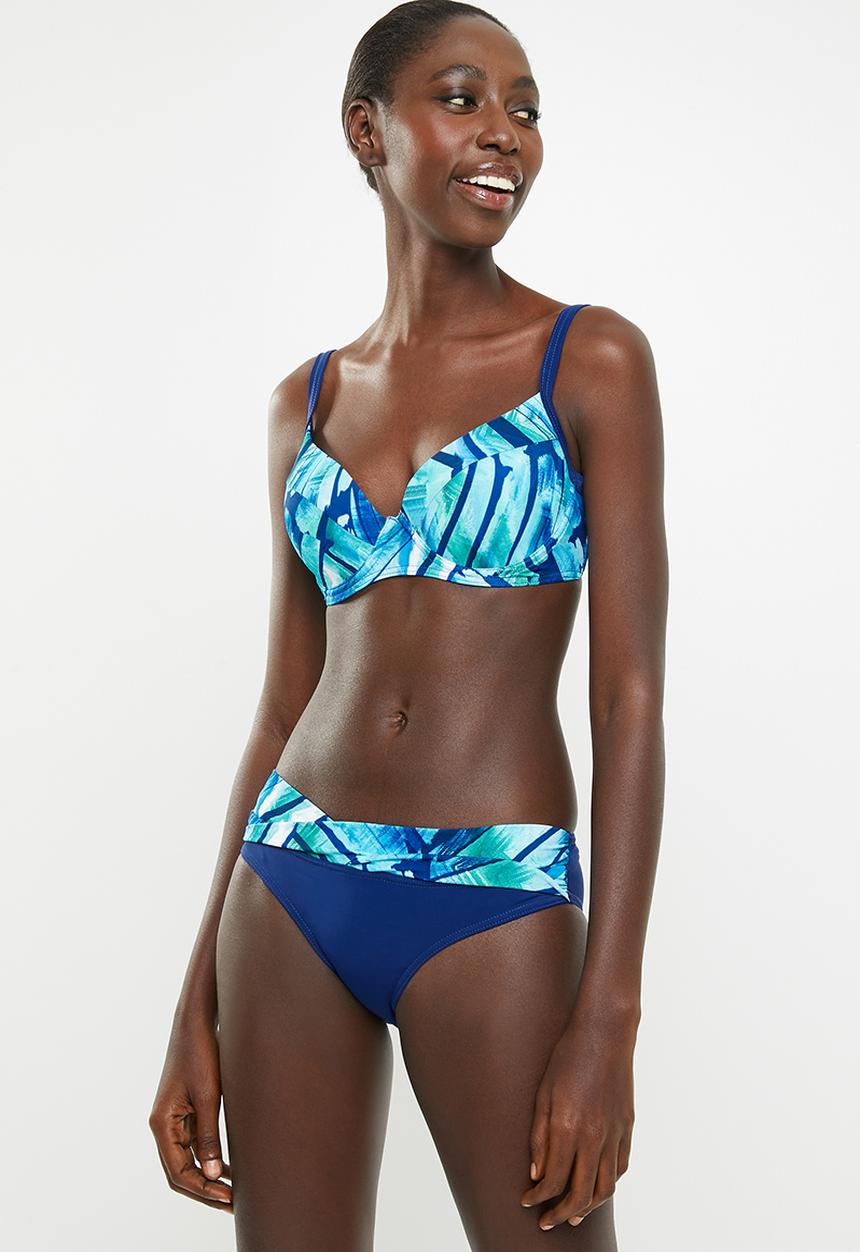 Jacqueline - Twist band bikini bottom - blue